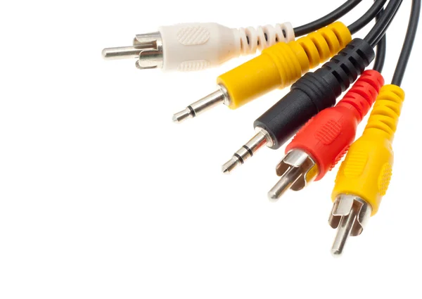 Аудио и видео кабели — стоковое фото