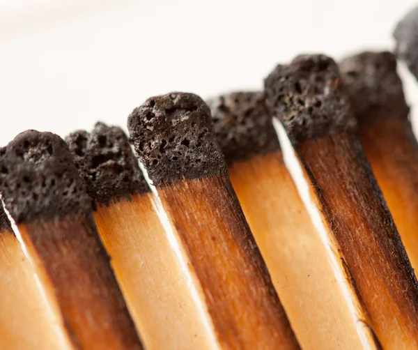 Burned wooden matches — Stock Photo, Image