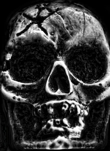 Vieux crâne effrayant — Photo