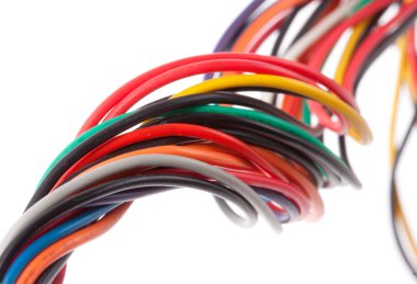 Colorful electrical cables clipart