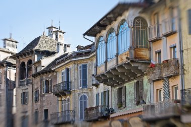 Domodossola, Italy - Medieval houses clipart