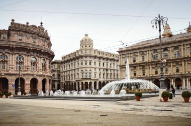 De Ferrari square in Genova, Italy clipart