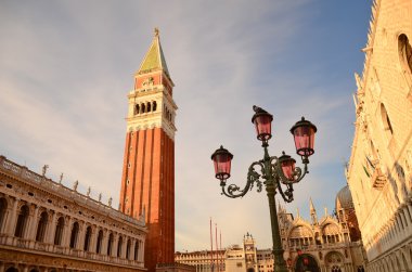 San marco meydanında günbatımı, Venedik, İtalya