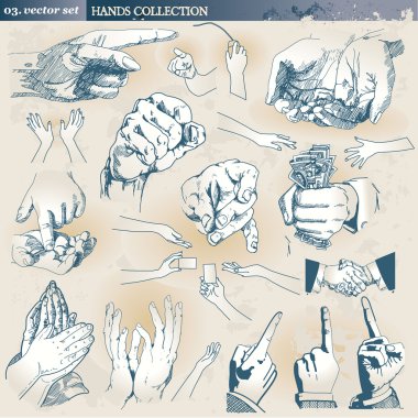 Hands collection clipart