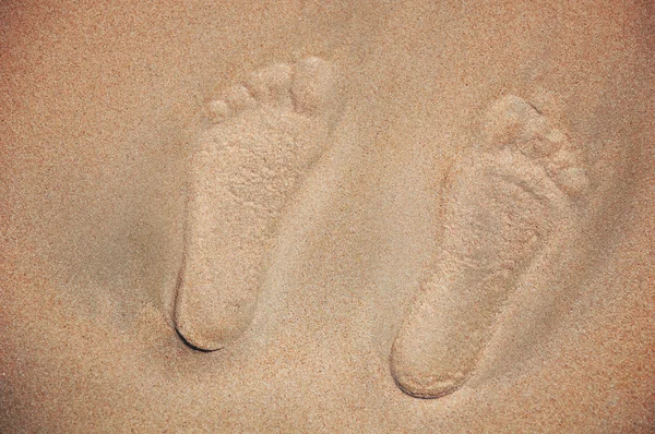Pegadas na areia — Fotografia de Stock