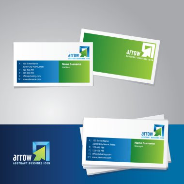 Business card vector template clipart