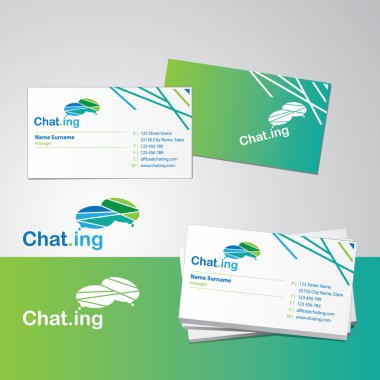 Business card design clipart