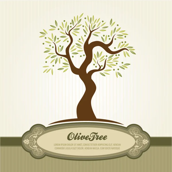 Vecteur olive vintage — Image vectorielle