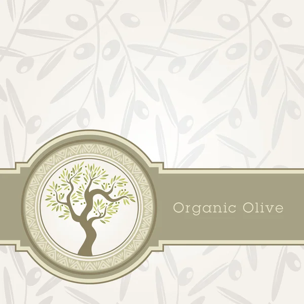 Modèle d'étiquette d'huile d'olive — Image vectorielle