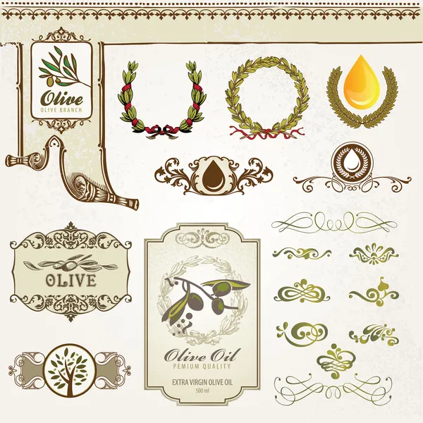 Collecte d'oliviers — Image vectorielle