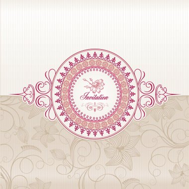 Wedding invitation card clipart