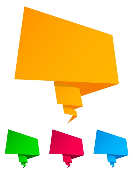 Bulle discours origami papier — Image vectorielle
