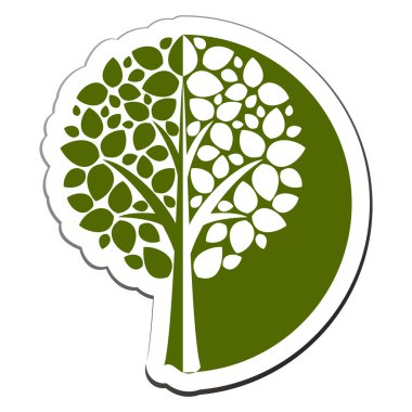 Vector tree emblem 1 clipart