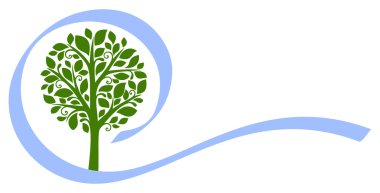 Vector tree emblem 5 clipart