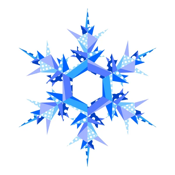 Снежинка Оригами — стоковый вектор