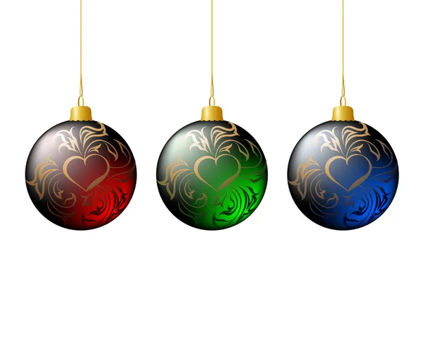 Boules de sapin de Noël — Image vectorielle