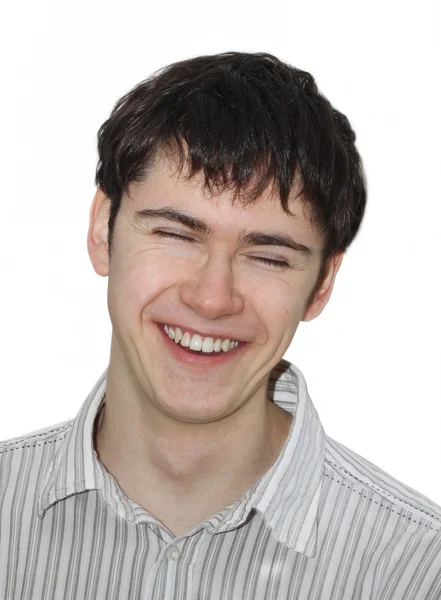 Porträtt av den unge glada leende mannen — Stockfoto