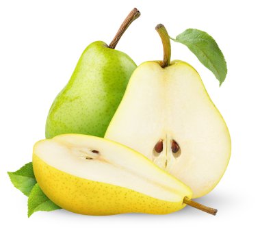 Green and yellow pears clipart