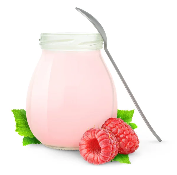 Jogurt malinowy — Zdjęcie stockowe