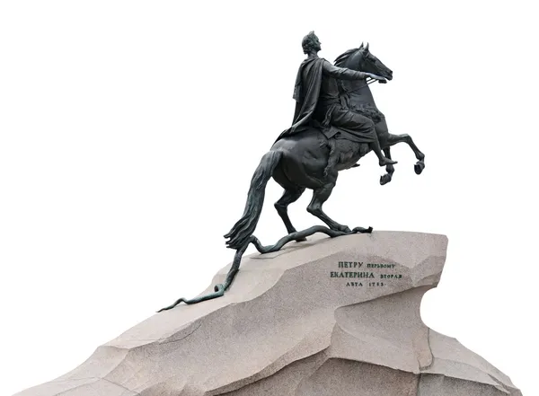 "O monumento do Cavaleiro de Bronze em São Petersburgo, Rússia — Fotografia de Stock
