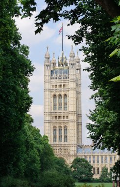 Victoria Tower, Houses of Parliament in London, UK clipart