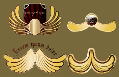 Gold wings clipart