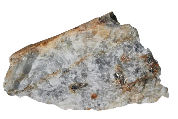 Il campione di minerale d'oro solforico di quarzo — Foto Stock
