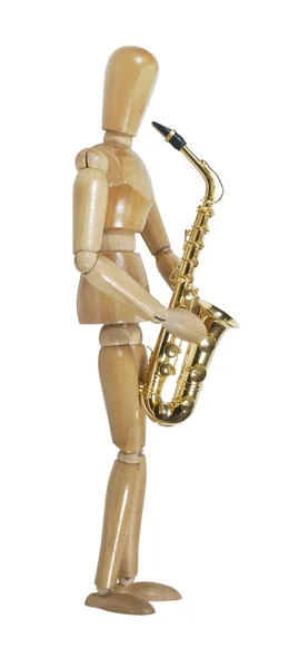 Грав на саксофоні — стокове фото