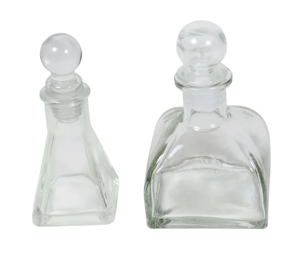 Bottiglie quadrate con tappi — Foto Stock