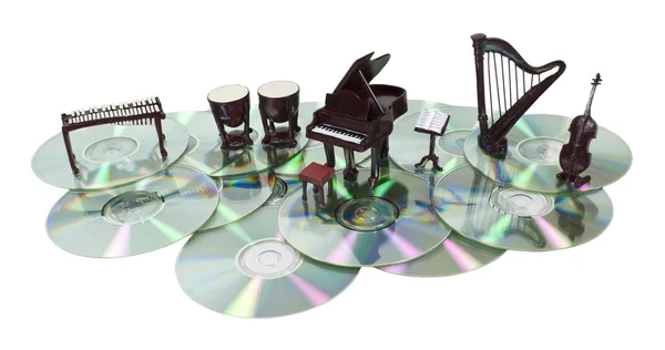 Музичні диски — стокове фото