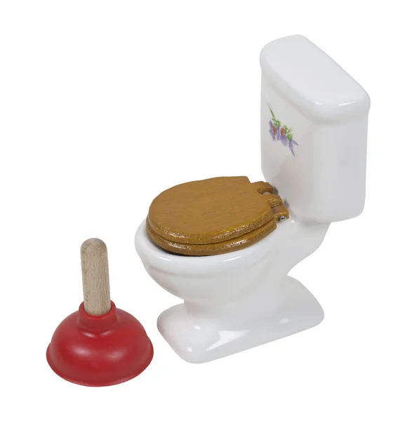 Toilet and Large Plunger — Stock Photo, Image