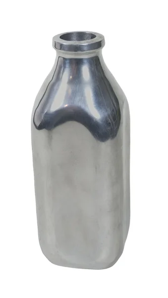 Botella de leche de plata — Foto de Stock