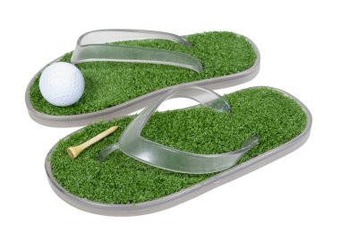 Golf Shoes with Grass clipart