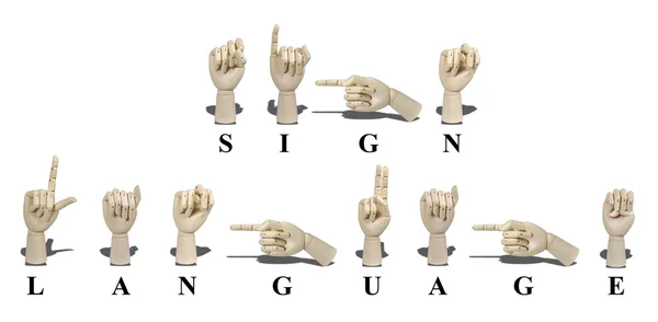 Língua de sinais em língua de sinais americana — Fotografia de Stock