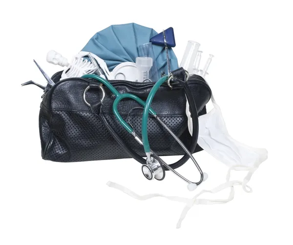 Vecchia borsa medica — Foto Stock