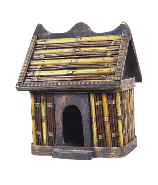 Ρουστίκ μπαμπού birdhouse — Φωτογραφία Αρχείου