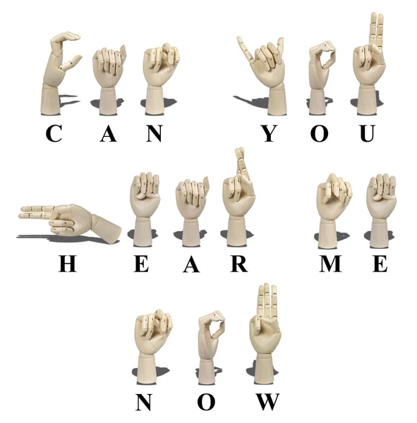 Can You Hear Me Now in Sign Language — Stock Photo, Image