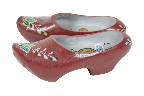 окрашенные деревянные туфли
