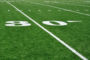 30 Yard Line on American Football Field clipart