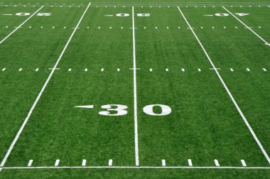 30 Yard Line on American Football Field clipart