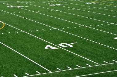 40 Yard Line on American Football Field clipart