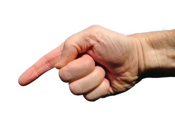 Hand Pointing Down — Stock Photo, Image