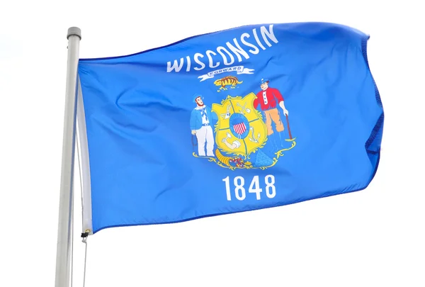 Wisconsin state flagga — Stockfoto