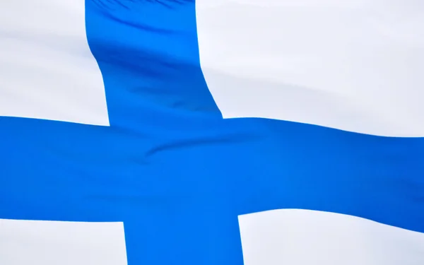 Finska flaggan — Stockfoto