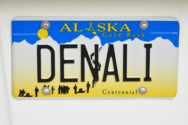 Placa de licença do Alaska — Fotografia de Stock