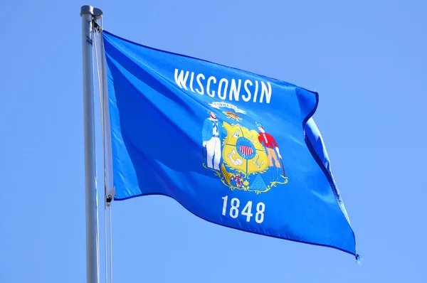 Wisconsin eyalet bayrağı — Stok fotoğraf