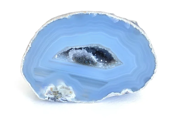 Blauachat-Geode — Stockfoto