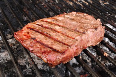 Beef Loin Top Sirloin Steak on the Grill clipart