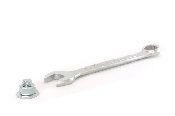 stock image Combination Wrench with Bolt, Nut, and Washer