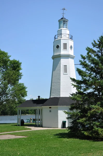 White Brick Lighthouse — Stock Photo, Image